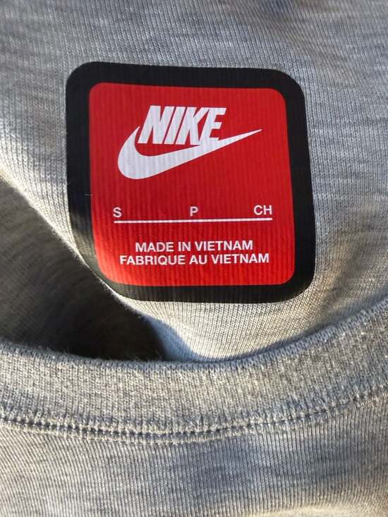 Nike Sportswear Tech Fleece Men's Crewneck Sweatshirt - Dark Grey Heather - Picture 3 of 3